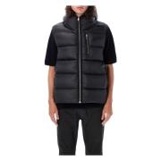 Zwarte Gewatteerde Hooded Vest Rick Owens , Black , Heren