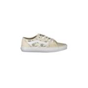 Beige Polyester Sports Sneaker met Unieke Print Vans , Beige , Dames