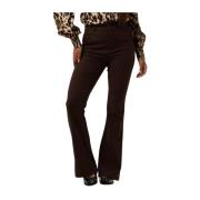 Flared Graphic Pants Minus , Brown , Dames