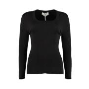 Luxe Zwarte Trui Msgm , Black , Dames