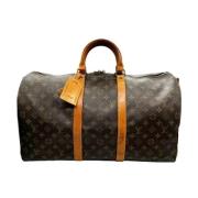 Pre-owned Canvas handbags Louis Vuitton Vintage , Brown , Dames