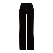 Zwarte Fluwelen Wijde Pijp Broek Nina Ricci , Black , Dames