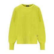 Zuur Groene Crewneck Jumper Elisabetta Franchi , Green , Dames