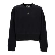 Comfortabele Crewneck Sweatshirt Pluche Interieur Adidas , Black , Her...