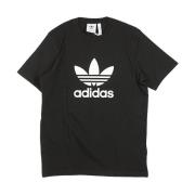 Klassieke Trefoil T-shirt Zwart/Wit Adidas , Black , Heren