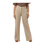 Beige Twill Pant voor Dames By-Bar , Beige , Dames