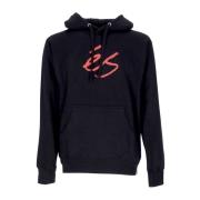 Script Fleece Hoodie Zwart ES , Black , Heren