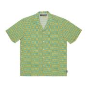 Korte Mouw Paneelshirt in Kanarie Iuter , Multicolor , Heren