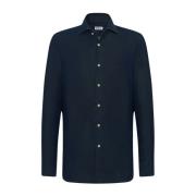 Denim Style Katoenen Overhemd Kiton , Blue , Heren