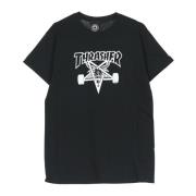 Skate Goat Tee Zwart/Wit Katoenen T-shirt Thrasher , Black , Heren