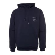 Calligraphy Slogan Hoodie Drole de Monsieur , Blue , Heren