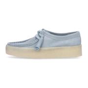 Blauwe Suède Wallabee Cup Mocassin Schoen Clarks , Blue , Dames