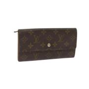 Pre-owned Coated canvas wallets Louis Vuitton Vintage , Brown , Dames