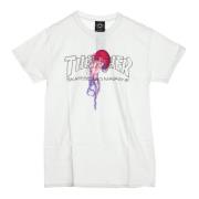 Zwarte Heren Tee Korte Mouw Crew Neck Thrasher , White , Heren