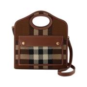 Pre-owned Fabric handbags Burberry Vintage , Brown , Dames