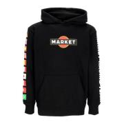 Zwarte hoodie met pluche interieur Market , Black , Heren