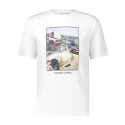 Bedrukt T-shirt Jacob Cohën , White , Heren