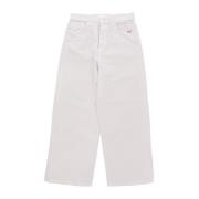 Wijde Pijp Jeans Heren Broek Ecru Amish , Beige , Heren