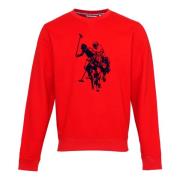 Pullover Sweatshirt voor Vrije tijd en Sport U.s. Polo Assn. , Red , H...