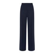 Herringbone Wool Trousers Kiton , Blue , Dames