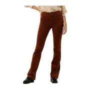 Velvet Caramel Flared Broek 7 For All Mankind , Brown , Dames