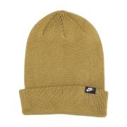 Gouden Mos Geribbelde Beanie Muts Nike , Beige , Heren