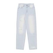 Versleten Denim Baggy Jeans Karl Kani , Blue , Heren