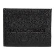 Minimalistische Kaarthouder met Logo Slots Emporio Armani , Black , He...