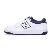 Wit/Marineblauw Lage Sneaker 480 New Balance , White , Heren