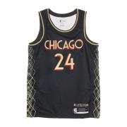 Basketbal Tanktop Swingman Jersey City Edition Nike , Black , Heren