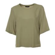 Casual Shirt Blouse met Ronde Hals Drykorn , Green , Dames