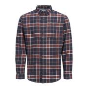 Buffalo Check Slim Fit Overhemd Jack & Jones , Orange , Heren