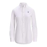 Witte Button-Down Overhemd Ralph Lauren , White , Dames