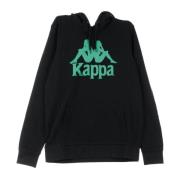 Stijlvolle Heren Hoodie Zwart/Groen Kappa , Black , Heren