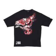 Chicago Bulls NBA All Over Print Tee New Era , Black , Heren