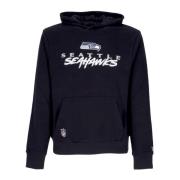 Seattle Seahawks Script Hoodie New Era , Blue , Heren