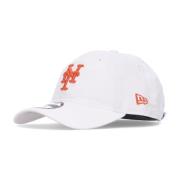 NY Mets Gebogen Klep Pet New Era , White , Unisex