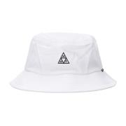 Ongebleekte emmerhoed met geborduurd logo HUF , White , Heren