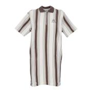 Gestreepte Polo Gebreide Jurk Off White HUF , Multicolor , Dames