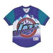 Utah Jazz Mesh V-neck Jersey Mitchell & Ness , Multicolor , Heren