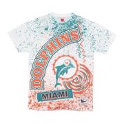 Miami Dolphins Sublimated T-shirt Mitchell & Ness , Multicolor , Heren