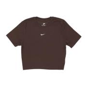 Baroque Brown/White Crop Tee Nike , Brown , Dames