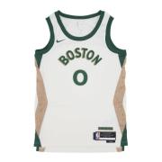 City Edition Basketball Tank Top Jayson Tatum Nike , White , Heren