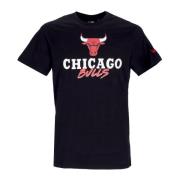 Chicago Bulls Script Tee Zwart/Rood New Era , Black , Heren