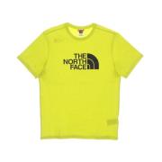 Zuur Geel Heren Tee Korte Mouw The North Face , Yellow , Heren