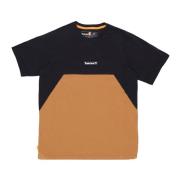 Zwart/Tarwe Cut Sew Tee Timberland , Multicolor , Heren