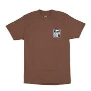 Iconisch Heren T-shirt Obey , Brown , Heren