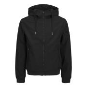 Softshelljas met capuchon en rits Jack & Jones , Black , Heren