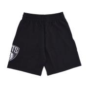 Brooklyn Nets Logo Zwarte Shorts New Era , Black , Heren