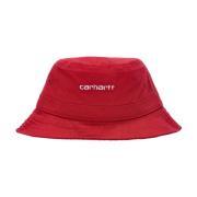 Script Bucket Hat Arcade/Wit Carhartt Wip , Red , Unisex